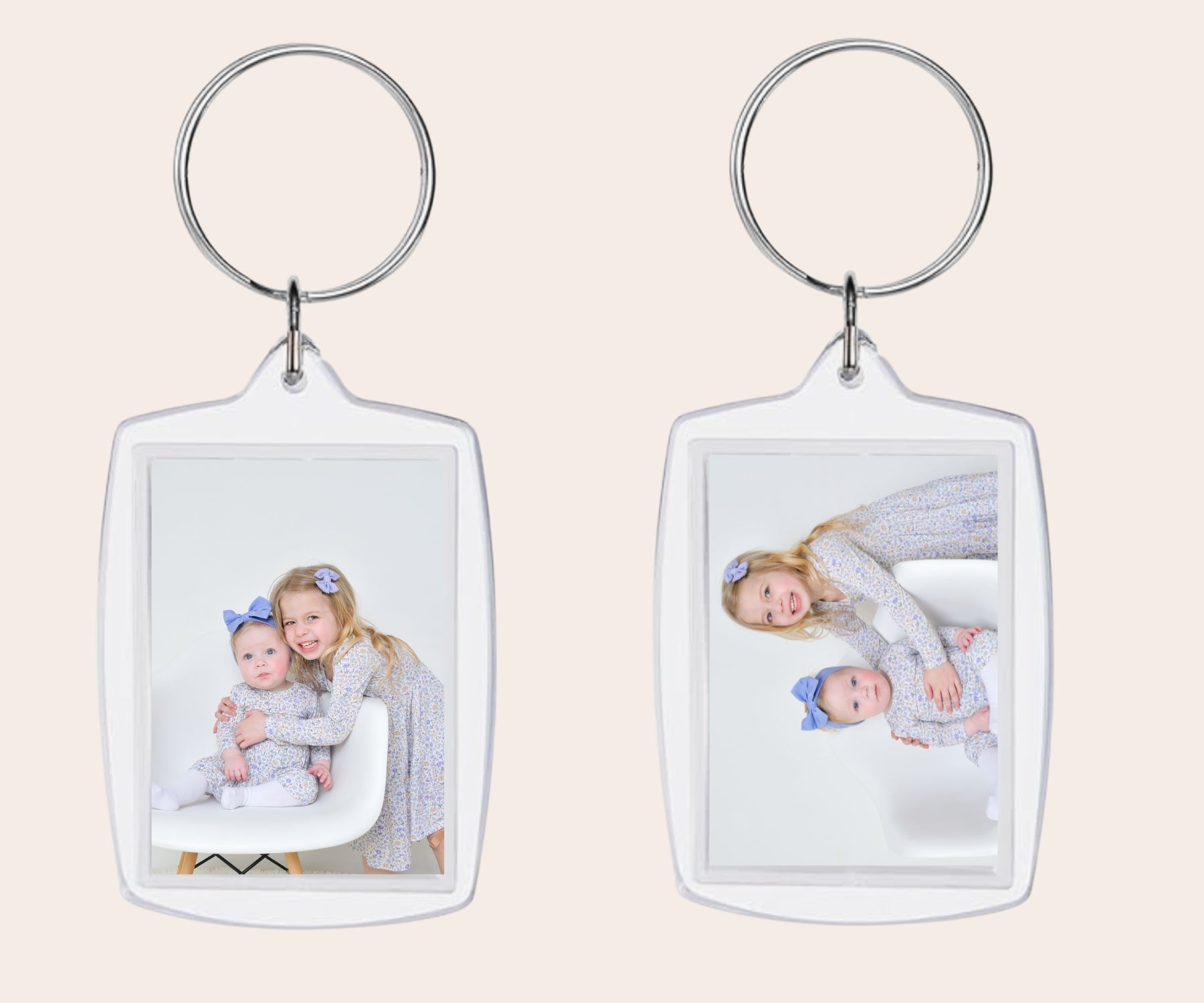 Custom Double Side Photo Keychain