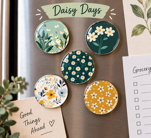 1" Flower Cabochon Magnet Sets