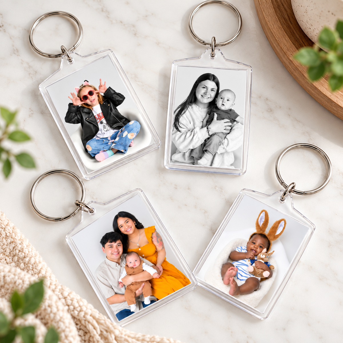 Custom Double-Sided Acrylic Photo Keychain